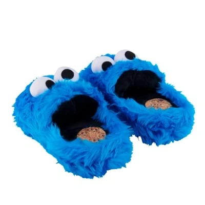 Imagen de United Labels Pantuflas de peluche 3D con diseño Monstruo las Galletas Sésamo, Galleta, Galletas, color azul, 32/34 EU