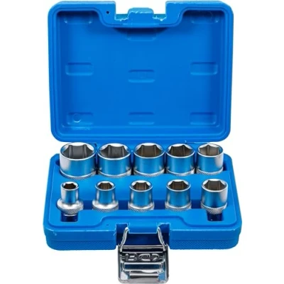 Imagen de BGS 2434 Juego de llaves vaso hexagonal entrada 12,5 mm (1/2&quot;) medidas en pulgadas 10 piezas