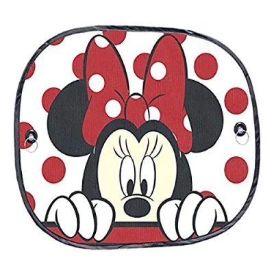 Imagen de Plasticolor 003815R01 Disney Mickey &amp; Minnie Peek A Boo Parasol para Ventana Lateral, 2 Piezas, 1 Paquete