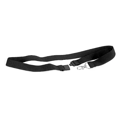 Imagen de OPUS 2 20 mm Cordón de tela con correa para el cuello y clip metal soporte insignia identificación, 10 unidades, 121275, negro.