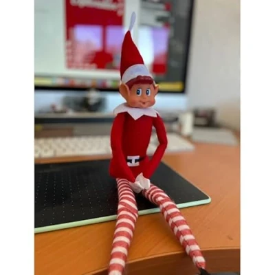 Imagen de Elfo Explorador de Navidad Travieso muñeco Papa Noel Decoracion navideña Elf 44cm