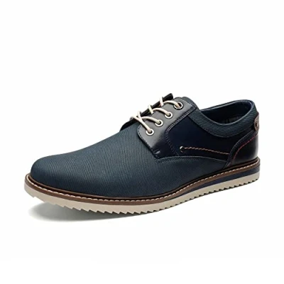 Imagen de Bruno Marc Zapatos de Cordones Zapatillas Casual Oxfords Clásico Formales Derby para Hombre Azul SBOX2213M E Talla 45 (EUR)