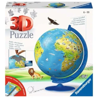 Imagen de Ravensburger 3D Puzzle Tierra Globo terráqueo Infantil en alemán, Color 1. (11160)