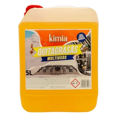 Imagen de KIMIA Desengrasante Profesional Uso Doméstico e Industrial Para Cocinas, Motores, Maquinaria, Suelos Industriales, Talleres Quitagrasas altamente eficaz 5L