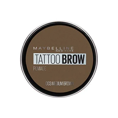 Imagen de MAYBELLINE Eyes Studio Tattoo Brow Pomade, Cera de cejas, Color 03 Mediano, 1 Unidad (Paquete 1)