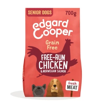 Imagen de Edgard &amp; Cooper Free Run Pollo y salmón Noruego con brócoli arándano para Perros Mayores