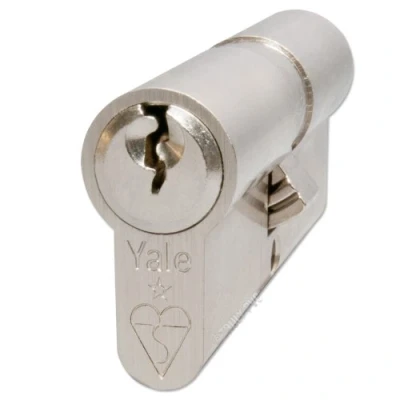 Imagen de YALE YALPKM4050NP Cilindro Doble Europeo de 1 Estrella, 3 Llaves Incluidas, Alta Seguridad, Embalaje Visi, Apto para Todo Tipo Puertas, latón, 100mm