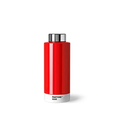 Imagen de PANTONE Red 2035 Botella de acero inoxidable con doble pared y función térmica a prueba fugas, 500 ml