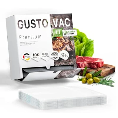 Imagen de GustoVac Bolsa a Vacio PREMIUM Fabricado en Europa 100 u. 20 x 30cm para Cualquier Envasadora al Vacío Con Relieves Adecuada Cocina Sous Vide Sellado Extra Fuerte eBook Gratis
