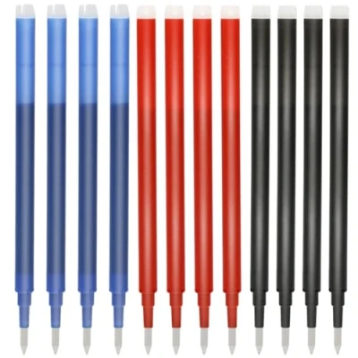 Imagen de 12 Piezas Recambio Borrable 0,7 mm,Recambio Boligrafo Borrable,Borrable Recambio,Tinta Boli Borrable,para con Ball y Bolis Borrables (4 Azul+4 Negro+4 Rojo)