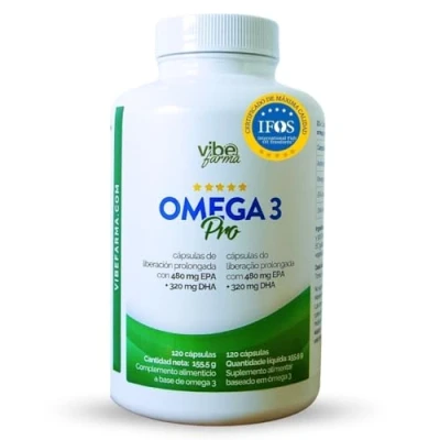 Imagen de OMEGA 3 PRO TG4832 Ultra Concentrado: 480 mg de EPA y 320 DHA por perla Certificado IFOS Aceite pescado en forma triglicérido Cápsula liberación prolongada 120 cápsulas