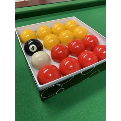 Imagen de Rojo y Amarillo 2&quot; Set Bolas de Billar (1 7/8 Pulgadas Cue Ball)