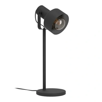 Imagen de Eglo lámpara de sobremesa Casibare, luz única industrial, monocromática, iluminación metal en negro, salón, con interruptor, casquillo E27