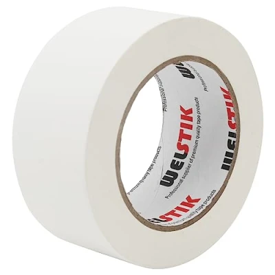 Imagen de WELSTIK Gaffer Cinta Adhesiva (2inches*33yard), Americana de Uso General, No Reflectante y Fácil Desgarrar, para Televisión, Teatro, Estudio Automóvil, etc., Color Blanco