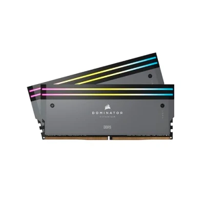 Imagen de CORSAIR Dominator Titanium RGB DDR5 RAM 96GB (2x48GB) 6000MHz CL30 36 76 1.40V AMD Expo Intel XMP 3.0 Memoria de Ordenador Sobremesa Gris (CMP96GX5M2B6000Z30)