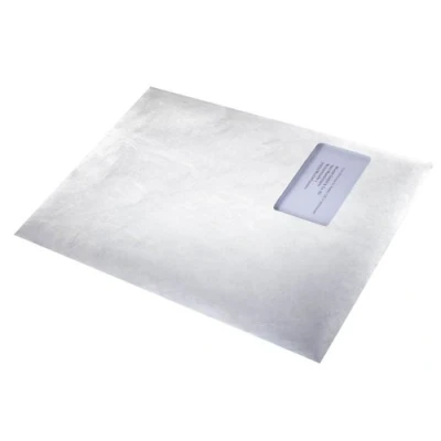 Imagen de Tyvek 555057 Lote de sobres E4 (100 unidades, ligeros y resistentes, 324 x 229 mm), color blanco