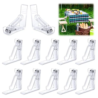 Imagen de YUEYUAN 20 Piezas Pinza Mesa Transparente Mantel Clips Juego de Pinzas para Manteles El Hogar Picnic Fiesta Boda Plástico con Muelle