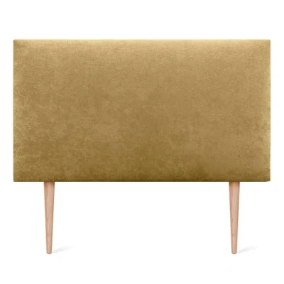 Imagen de DHOME Cabecero de Polipiel o Tela AQUALINE Liso con Patas cabeceros Cabezal tapizado Cama Lujo (90x105cm (Camas 70/80/90), Mostaza)