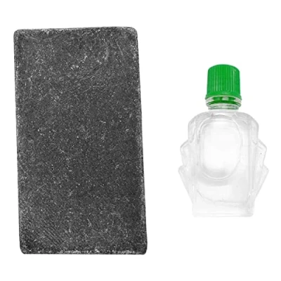 Imagen de EKOKIM Piedra de Prueba Oro, Equipo detección Oro portátil Toque para probar Monedas joyería Plata Antigua (Agua Piedra)