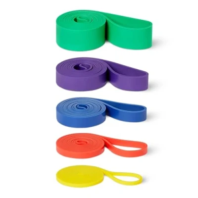 Imagen de Amazon Basics Bandas de Resistencia para Hacer Ejercicio, Juego 5