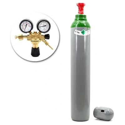 Imagen de Bombona de gas con reductor MIX argón (82%)+CO2 10 litros 2,3m3 soldadura MIG/MAG TIG