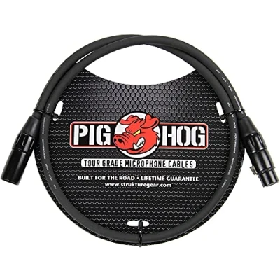 Imagen de Pig Hog phm3 8 mm de alto rendimiento Cable micrófono XLR, 3 pies