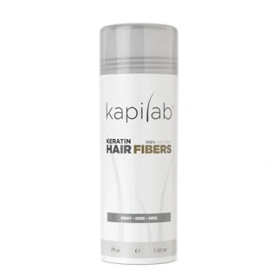 Imagen de Kapilab Fibras Capilares Disimula la falta de Cabello al Instante Microfibras en Polvo Queratina para Hombres y Mujeres Tapa Calvicie forma Natural 25gr Gris