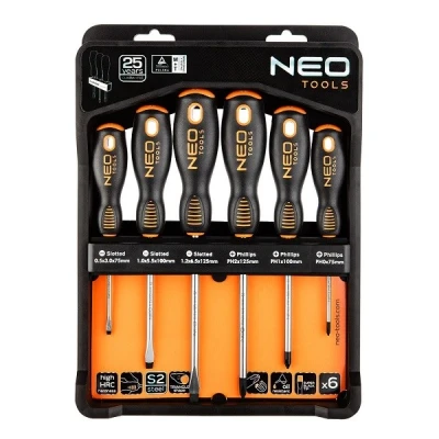 Imagen de NEO TOOLS 04 213 Kit de extractores pernos 6 0.5 x 3.0 75mm, 1.0 5.5 100mm, 1.2 6.5 125mm, PH2 PH1 PH0 75mm