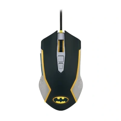 Imagen de FRTEC Ratón Gaming Batman Edition, Iluminación LED Amarilla, dpi Ajustable, con Cable, Colección Oficial DC, Movimiento rápido y preciso, Botones Laterales configurables