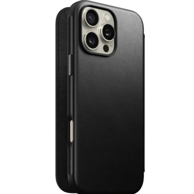 Imagen de Nomad Modern Leather Folio iPhone 16 Pro Max Black