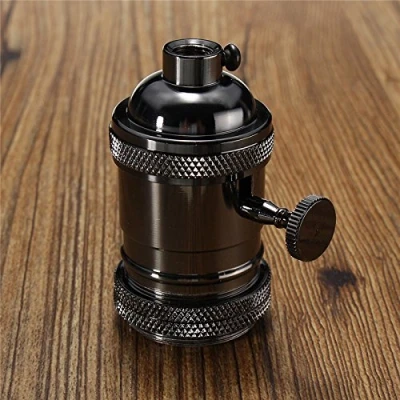 Imagen de MASUNN E26/E27 Retro Vintage Edison Industrial Bombilla De Luz Titular La Lámpara con Switch Negro