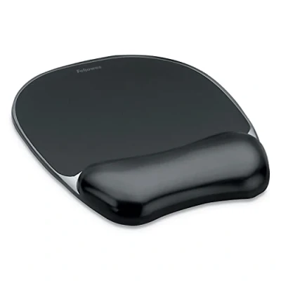 Imagen de Fellowes Alfombrilla Con Reposamuñecas Ergonómico Para Ratón, Negro, Custom Mouse Pad