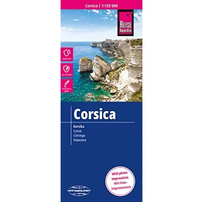 Imagen de Córcega, mapa de carreteras impermeable. Escala 1:135.000. Reise Know How.: reiß und wasserfest (world mapping project) (Corsica (1:135.000))