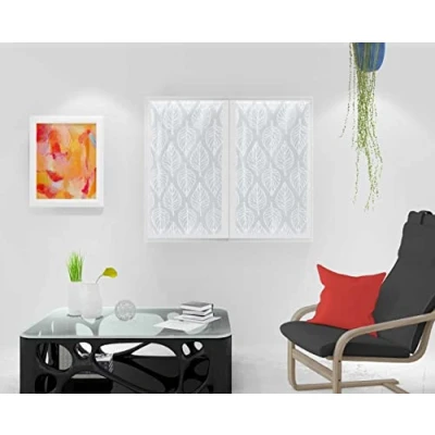 Imagen de Soleil d&#039;ocre Par de Visillos para Ventana Maud, Blanco, 45 x 90 cm