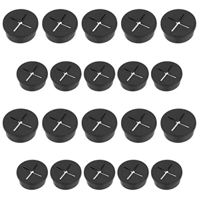 Imagen de Arandela para Cable Silicona Flexible Pasacables Orificio Cubierta de Mesa Oficina en Casa Escritorio Computadora 20 mm y 25 mm, Piezas Total, Negro