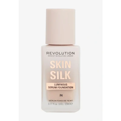 Imagen de Makeup Revolution, Skin Silk Serum Foundation, Light to Medium Coverage, Contains Hyaluronic Acid, F4, 23ml