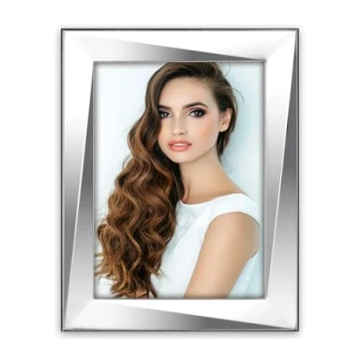 Imagen de Marco de mesa plata plateada para fotos 10 x 15 cm, se puede colocar horizontalmente, chapado en plata. Fabricado Italia (PosTANO, 15)
