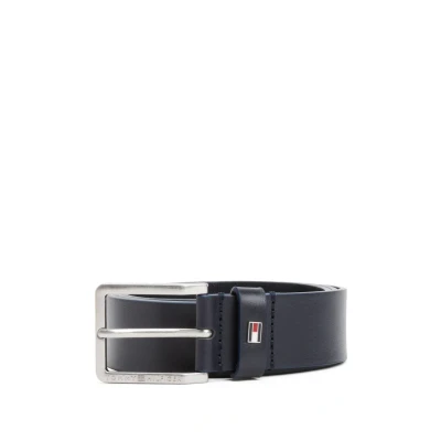 Imagen de Tommy Hilfiger Men Belt Oliver 3.5 cm Ext Leather, Multicolor (Space Blue), 85