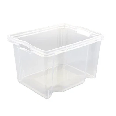 Imagen de keeeper Caja de Almacenaje con Asas Integradas, Tamaño: M, 35 x 27 21 cm, 13,5 l, Franz, Transparente