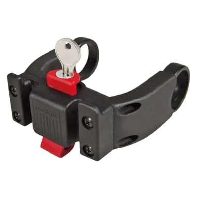 Imagen de KlickFix Soporte para cesta delantera de bicicleta (con cerradura), color negro