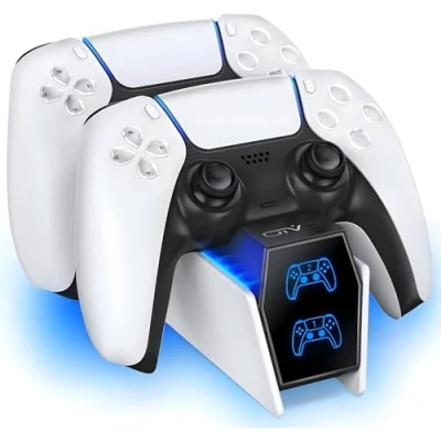 Imagen de OIVO Cargador Mando PS5, 2H Rápido Base de Carga para Playstation 5 DualSense, Estación con 2 Tipos Cable