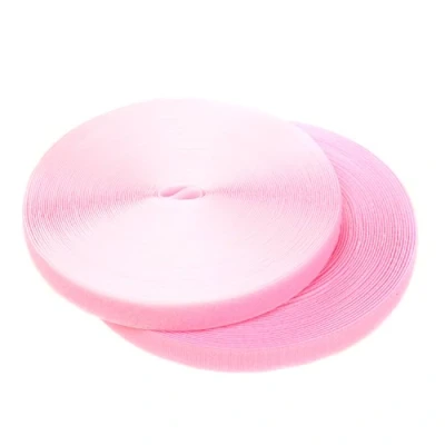 Imagen de TUKA 25m x 20mm Hook y Loop Bandas para coser, no autoadhesivas, 20 mm de ancho, Gancho bucle cinta, vuelta sin adhesivo, Cinta Bucle, rosado TKB5004 pink