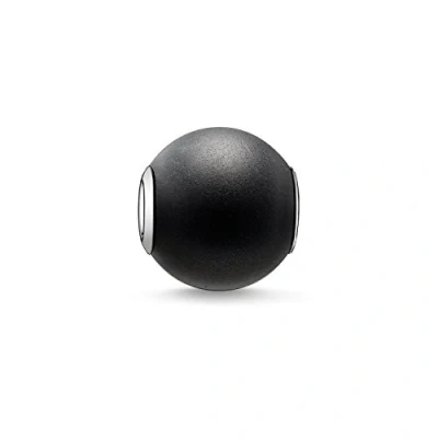 Imagen de Thomas Sabo Karma Beads, Unisex, cuenta obsidiana mate, Plata de ley 925, K0001 023 11