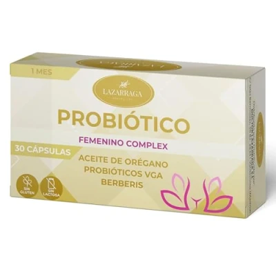 Imagen de Lazarraga probioticos mujer flora intima Probióticos VGA, Aceite de Orégano y Berberina vaginales Candidiasis tratamiento Vaginosis bacteriana Candida 30 cápsulas