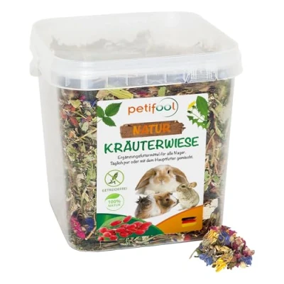 Imagen de dobar petifool Complemento de Forro Adolescente Hierbas Pradera, Natural y Saludable Conejos Forro, 1er Pack (1 x 380 g)