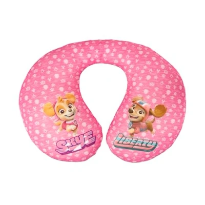 Imagen de Paw Patrol Almohadilla Cervical Patrulla Canina para Niña con Personajes Skye y Liberty Viajes. Extra Cómoda Lavable.