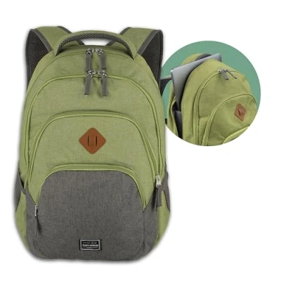 Imagen de travelite Mochila, equipaje de mano con compartimento para portátil 15,6 pulgadas, serie BASICS Daypack Melange:de moda aspecto melange, 45 cm, 22 litros