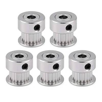 Imagen de Topiky Polea de distribución, 5 Piezas GT2 5mm / 8mm 20T Correa distribución Sincronizada Engranajes aleación Aluminio para Impresora 3D(8 mm)