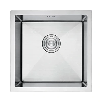 Imagen de Ibergrif M84040 Fregadero Cocina 40 x cm, Bajo Encimera o Sobre con Filtro de Drenaje, Acero Inoxidable