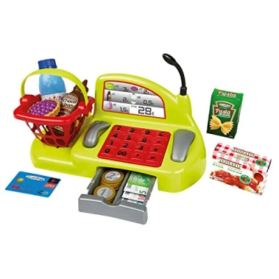 Imagen de Ecoiffier Caisse enregistreuse 1230 Caja grabadora 100% Chef 26 Accesorios A Partir de 18 Meses Fabricado en Francia, Multicolor, 35,5 x 23 20 cm